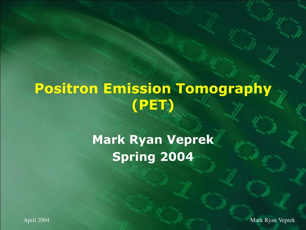 positron emission tomography pet
