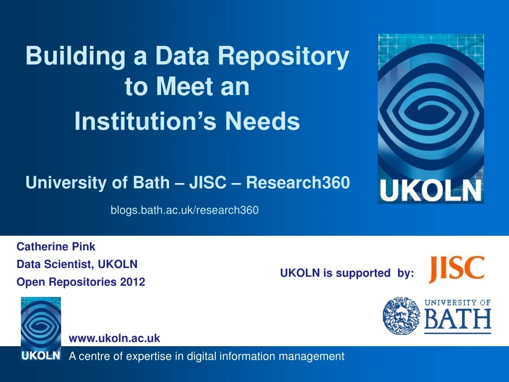 building a data repository to meet an institution