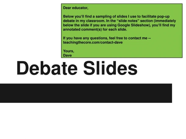 Debate Slides