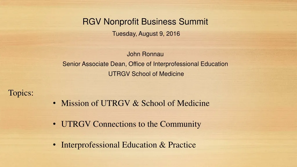 rgv nonprofit business summit tuesday august