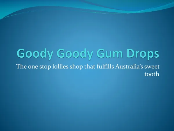 Goody Goody Gum Drops - Promotional Lollies
