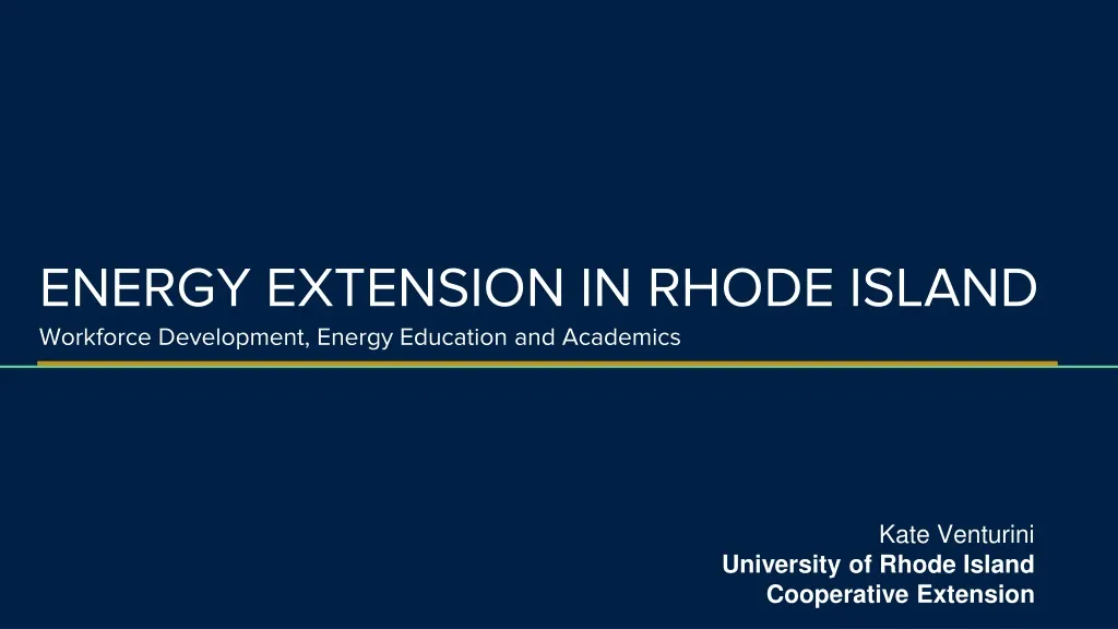 energy extension in rhode island workforce development energy education and academics