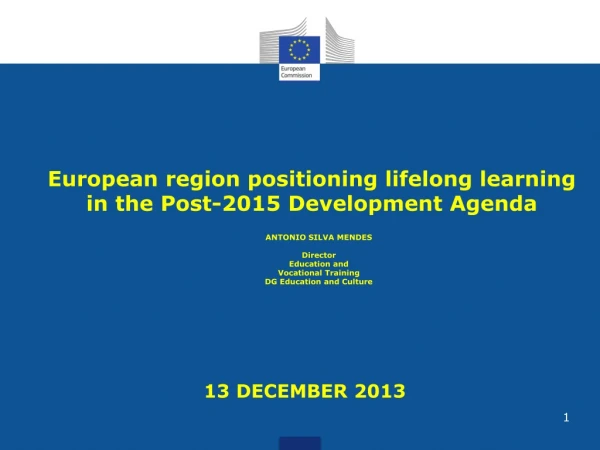 European region positioning lifelong learning in the Post-2015 Development Agenda