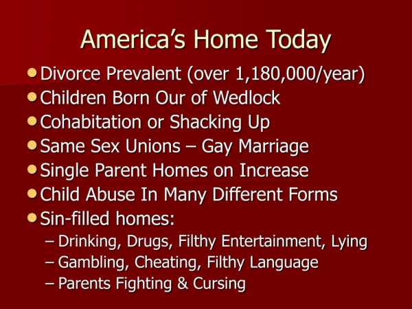 America’s Home Today