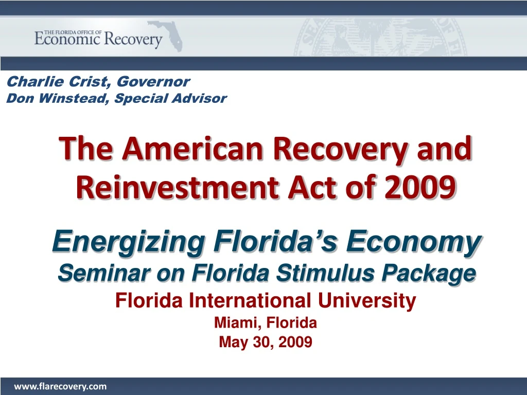 the american recovery and reinvestment act of 2009