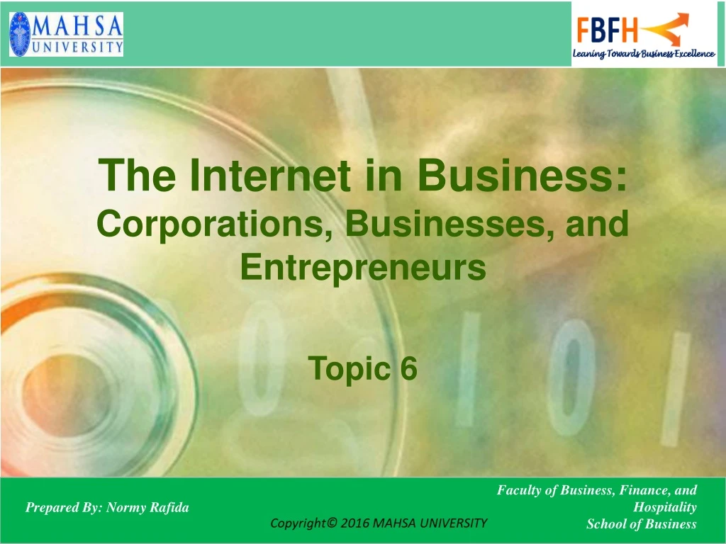 the internet in business corporations businesses and entrepreneurs