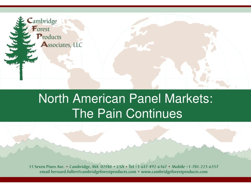 north american panel markets the pain continues