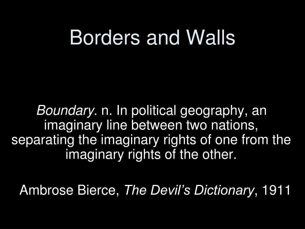 borders and walls