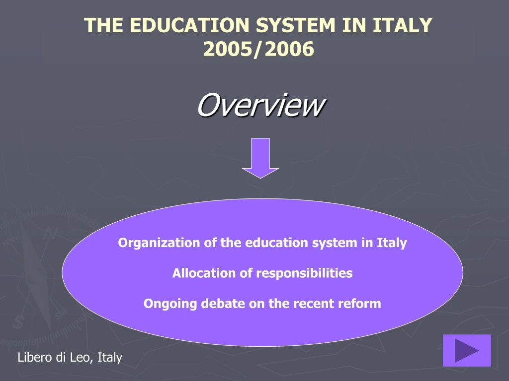 the education system in italy 2005 2006