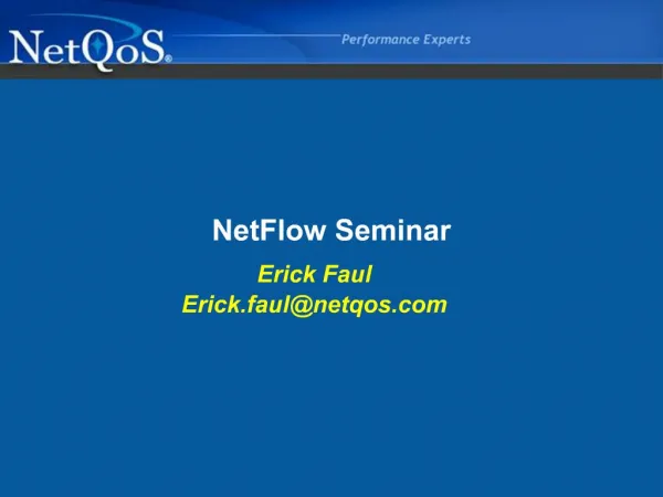 NetFlow Seminar