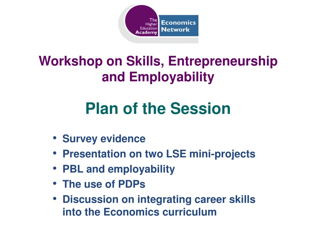 workshop on skills entrepreneurship and employability