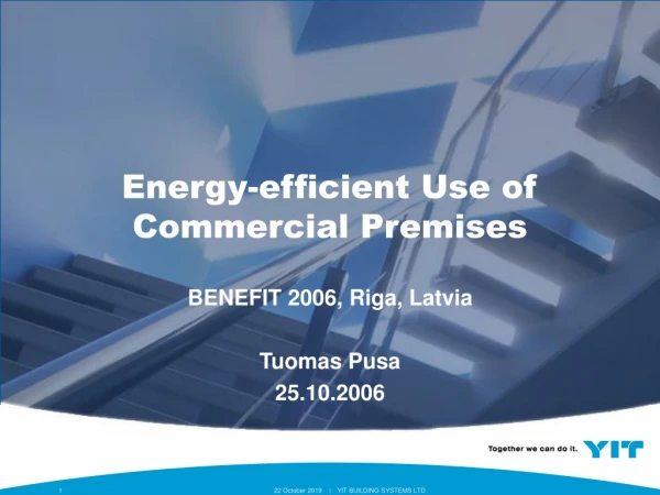 Energy-efficient Use of Commercial Premises