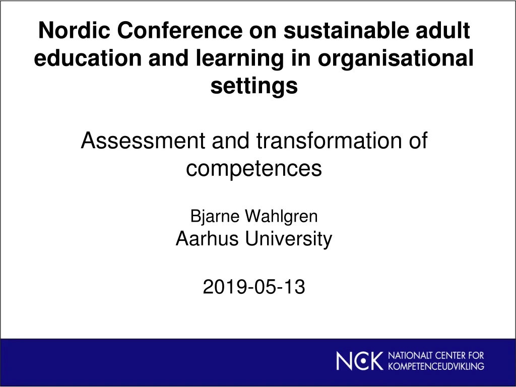 nordic conference on sustainable adult education