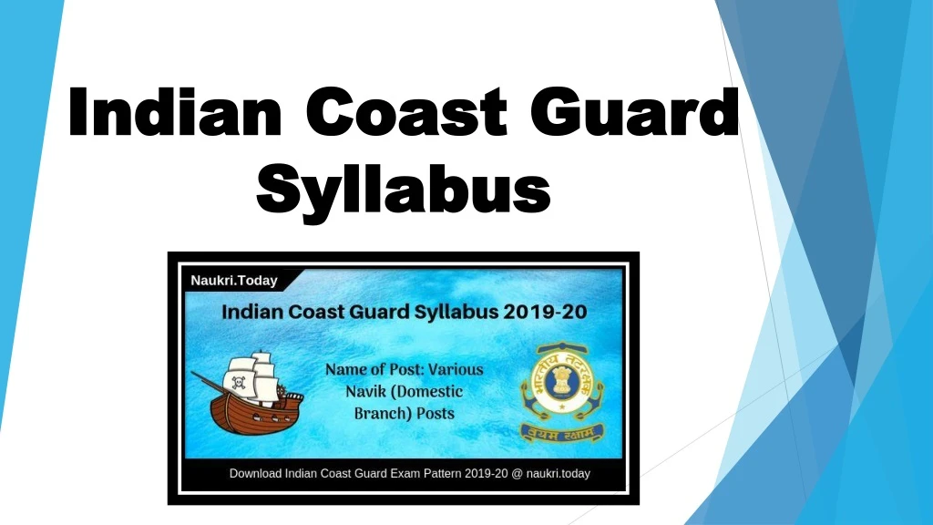 indian coast guard syllabus