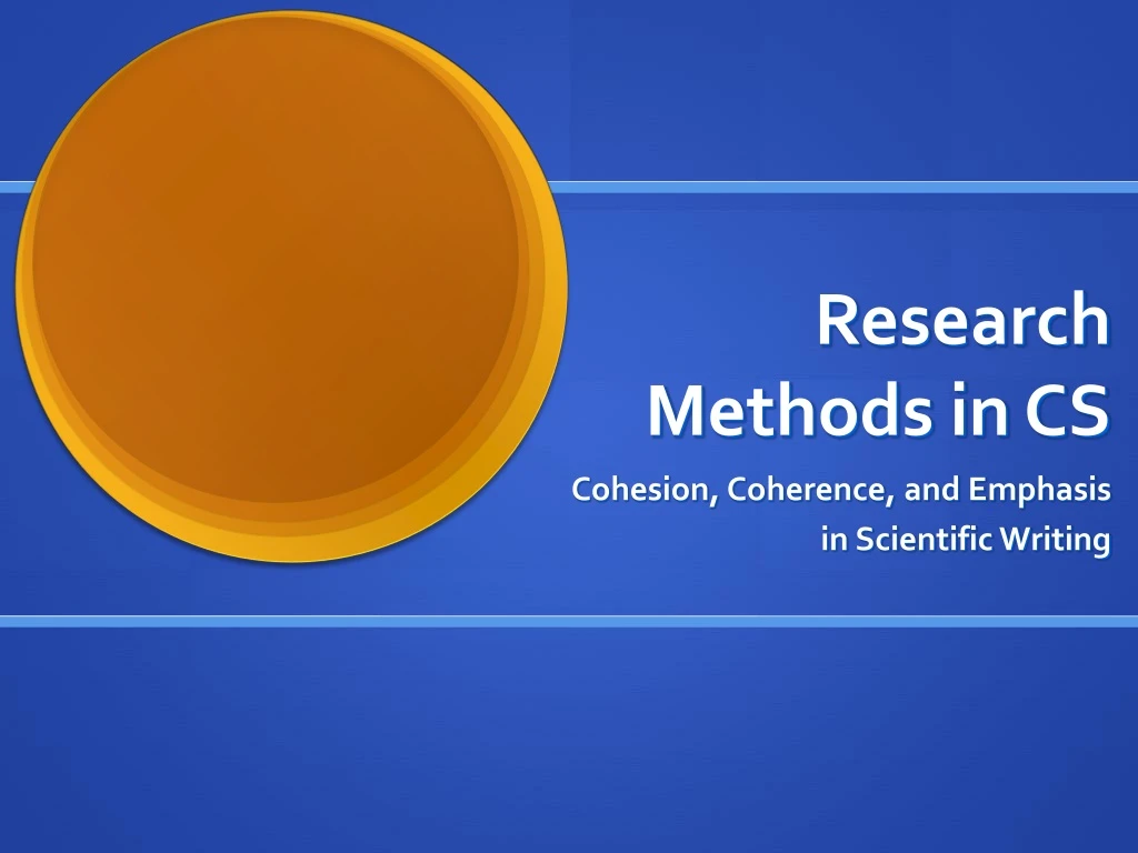 research methods in cs