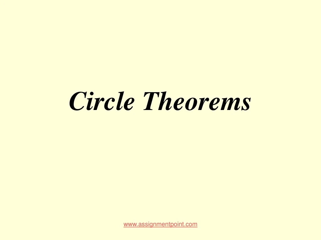 circle theorems