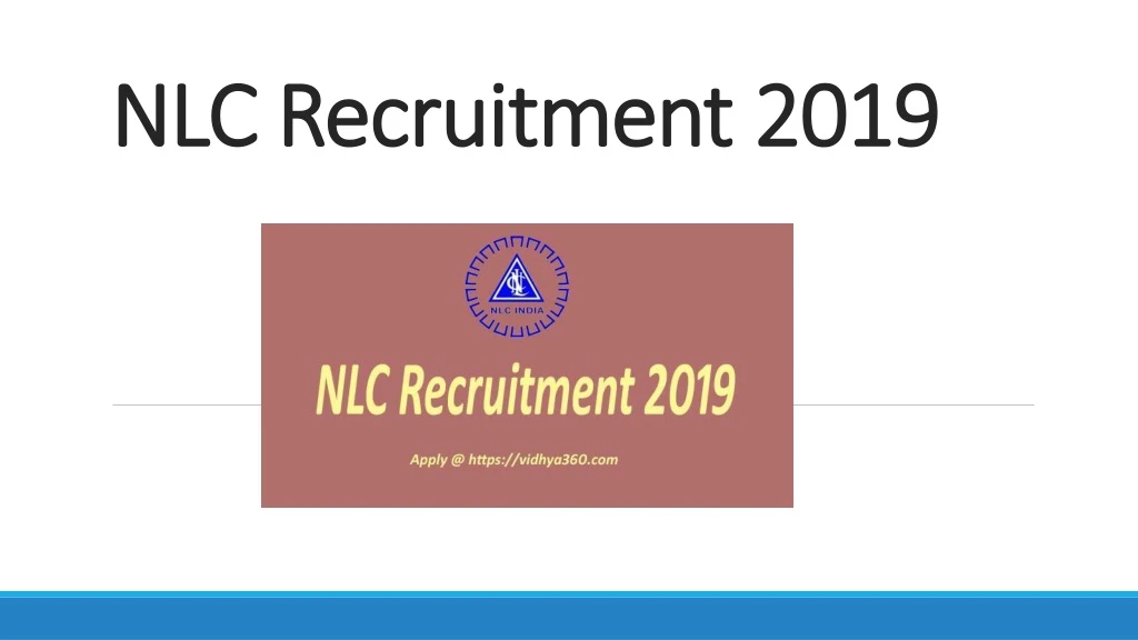 nlc recruitment 2019