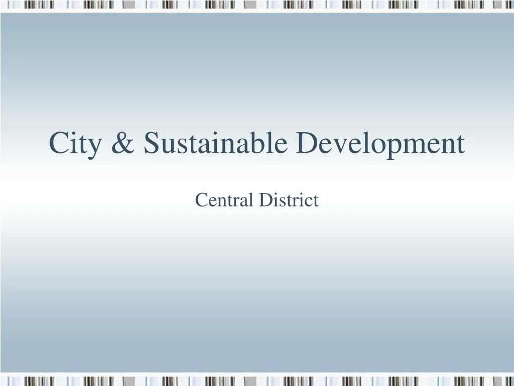 city sustainable development