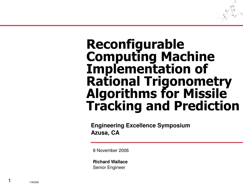 reconfigurable computing machine implementation