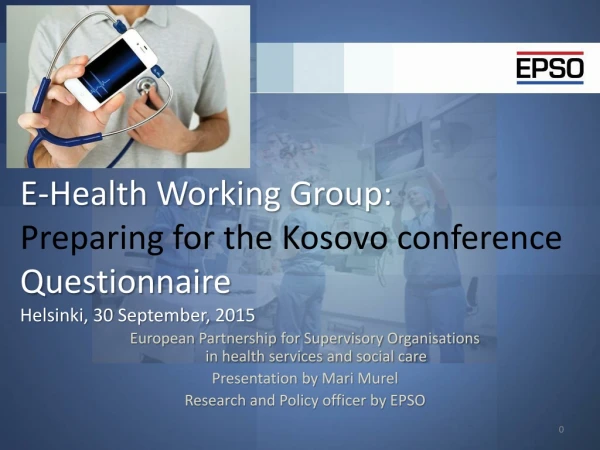European Partnership for Supervisory Organisations in health services and social care