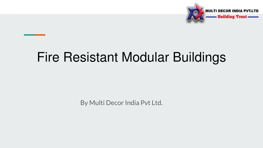 fire resistant modular buildings
