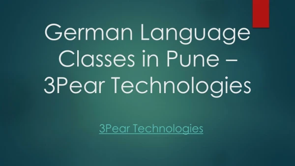 german language classes in pune 3pear technologies
