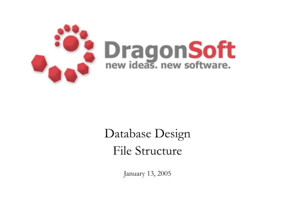 Database Design File Structure January 13, 2005
