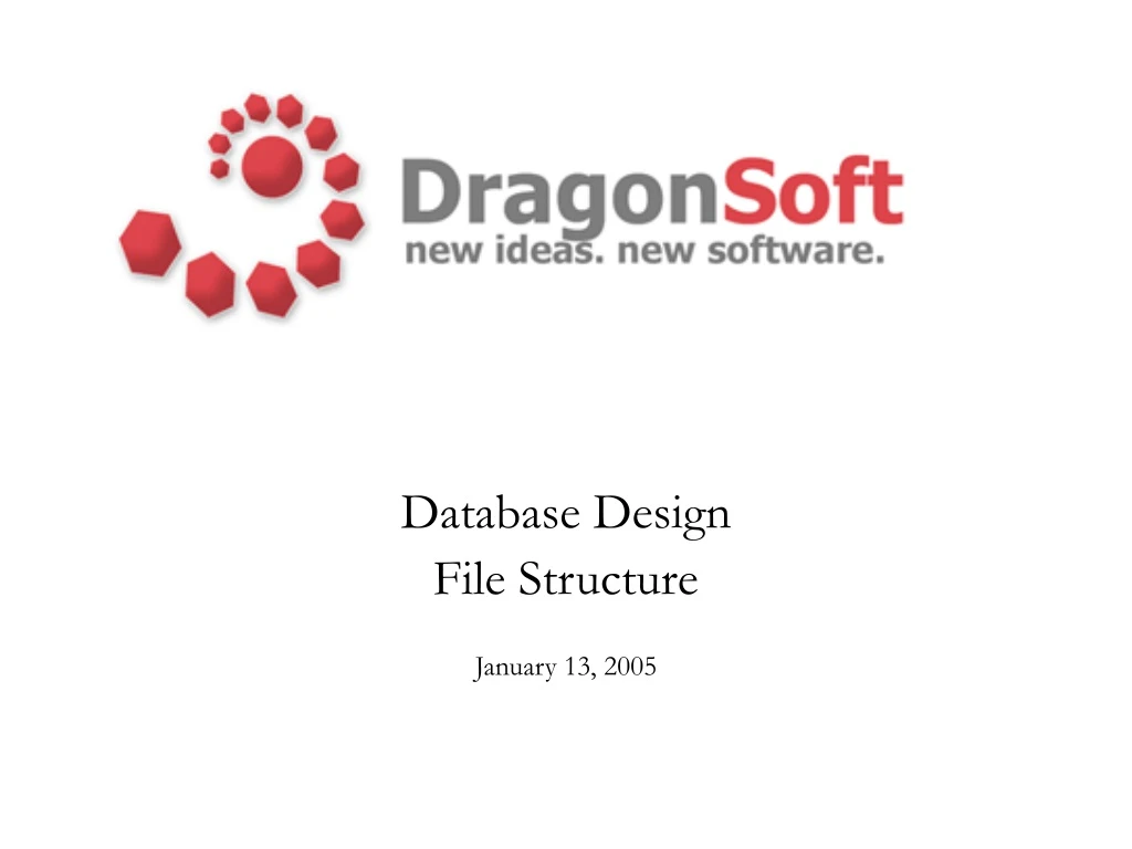 database design file structure january 13 2005