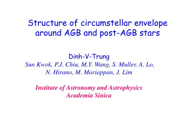 Structure of circumstellar envelope around AGB and post-AGB stars