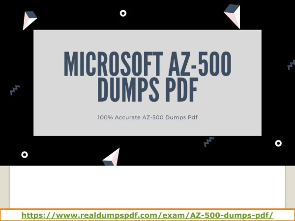Microsoft AZ-500 Dumps Pdf - Most Efficient AZ-500 Exam Dumps
