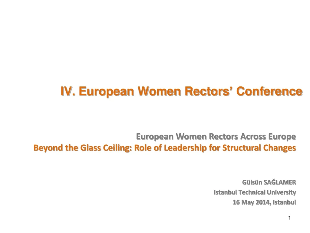 iv european women rectors conference