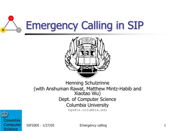 Emergency Calling in SIP
