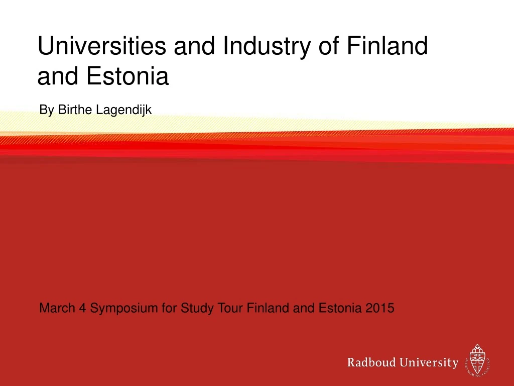 universities and industry of finland and estonia