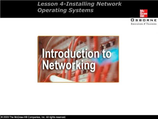 Lesson 4-Installing Network Operating Systems