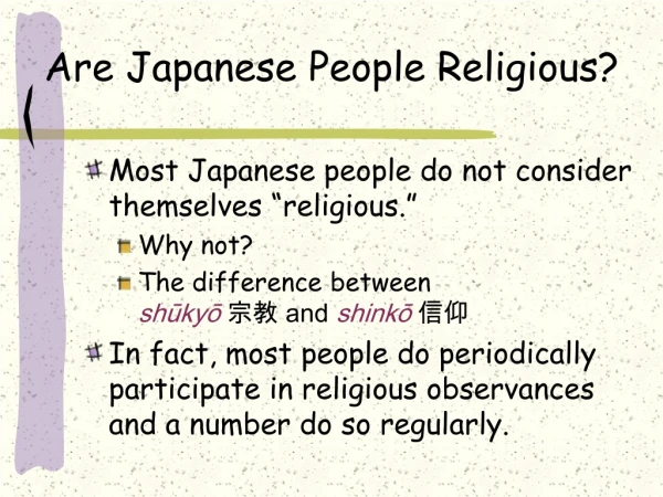 Are Japanese People Religious?