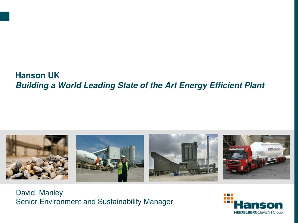 hanson uk building a world leading state of the art energy efficient plant