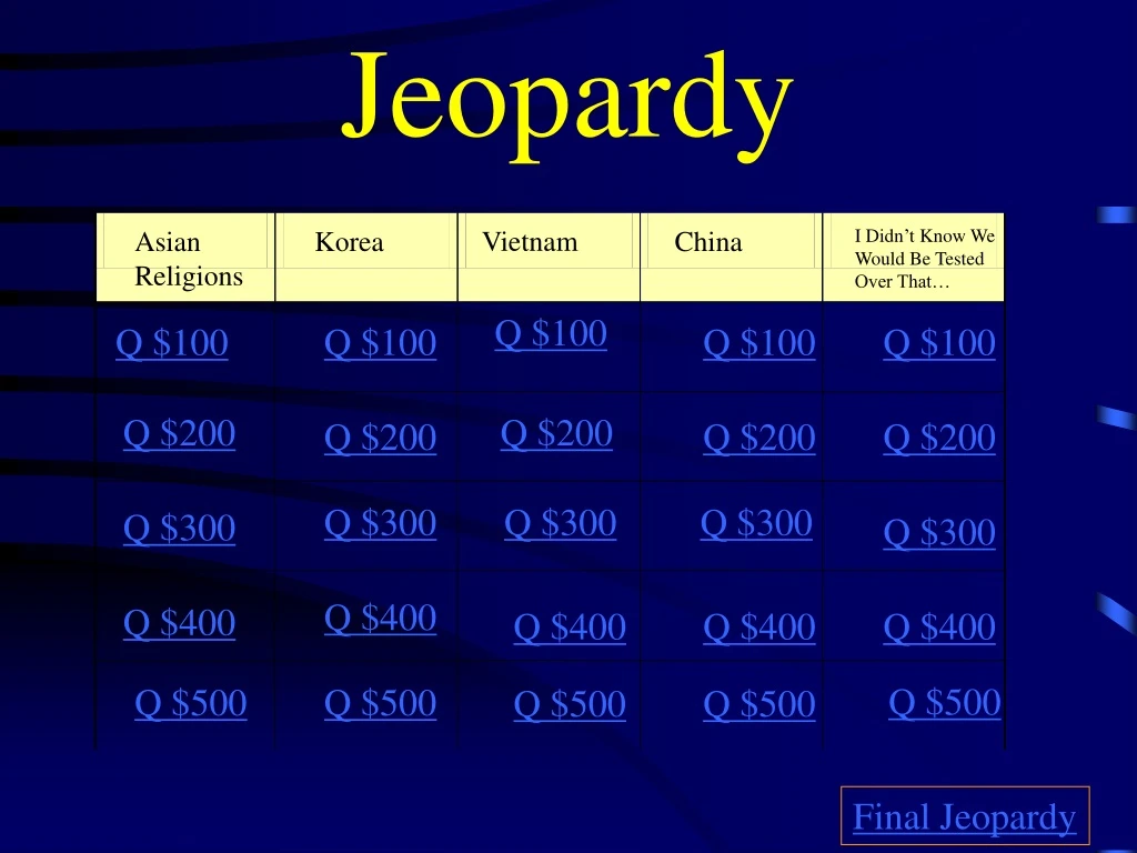 jeopardy