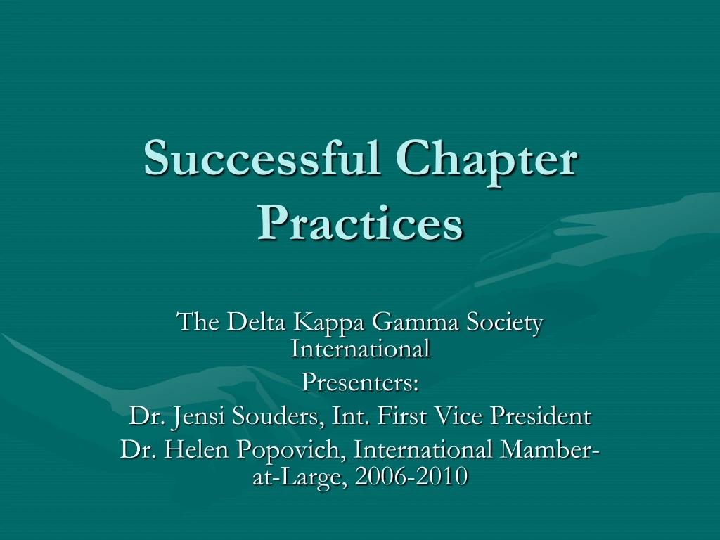 successful chapter practices