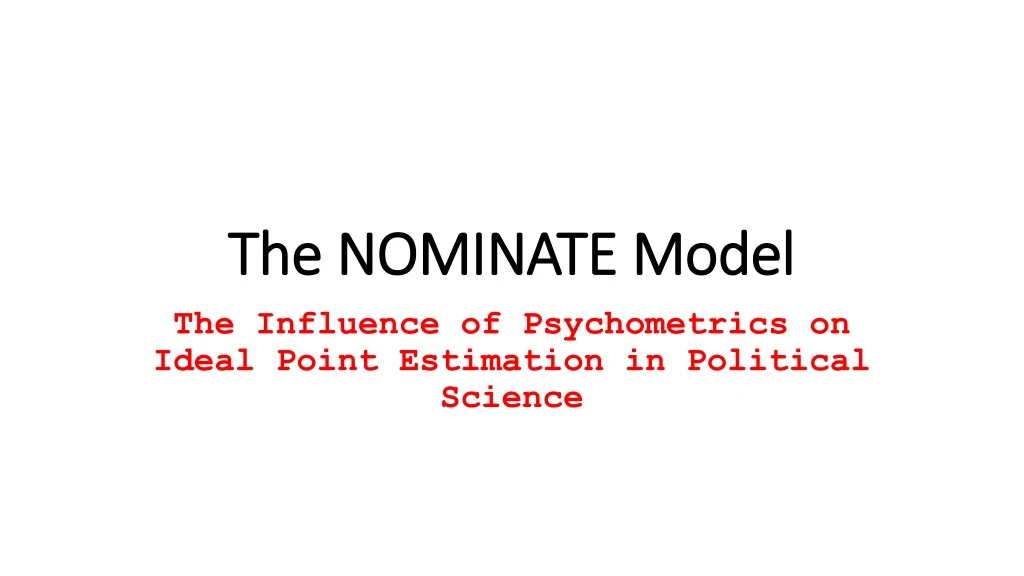 the nominate model