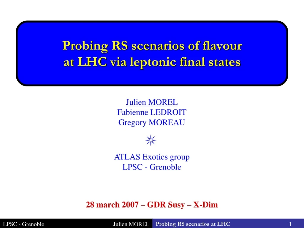 probing rs scenarios of flavour at lhc via leptonic final states