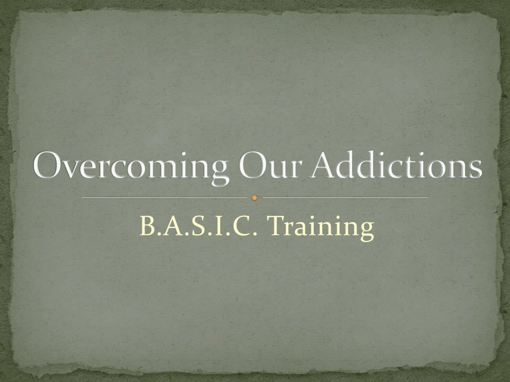 overcoming our addictions