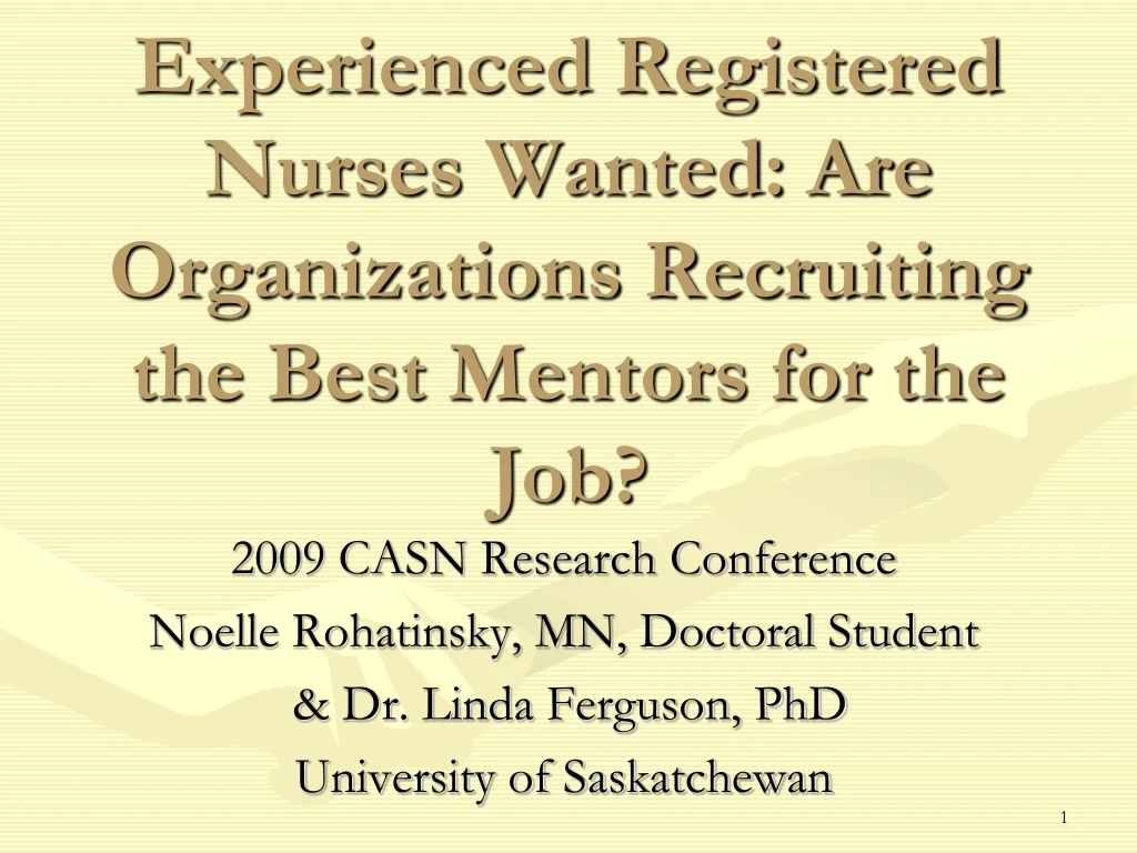 experienced registered nurses wanted are organizations recruiting the best mentors for the job