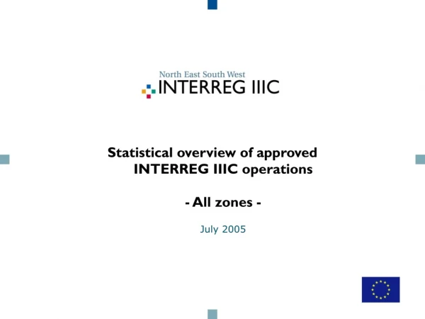 Statistical overview of approved INTERREG IIIC operations - All zones -