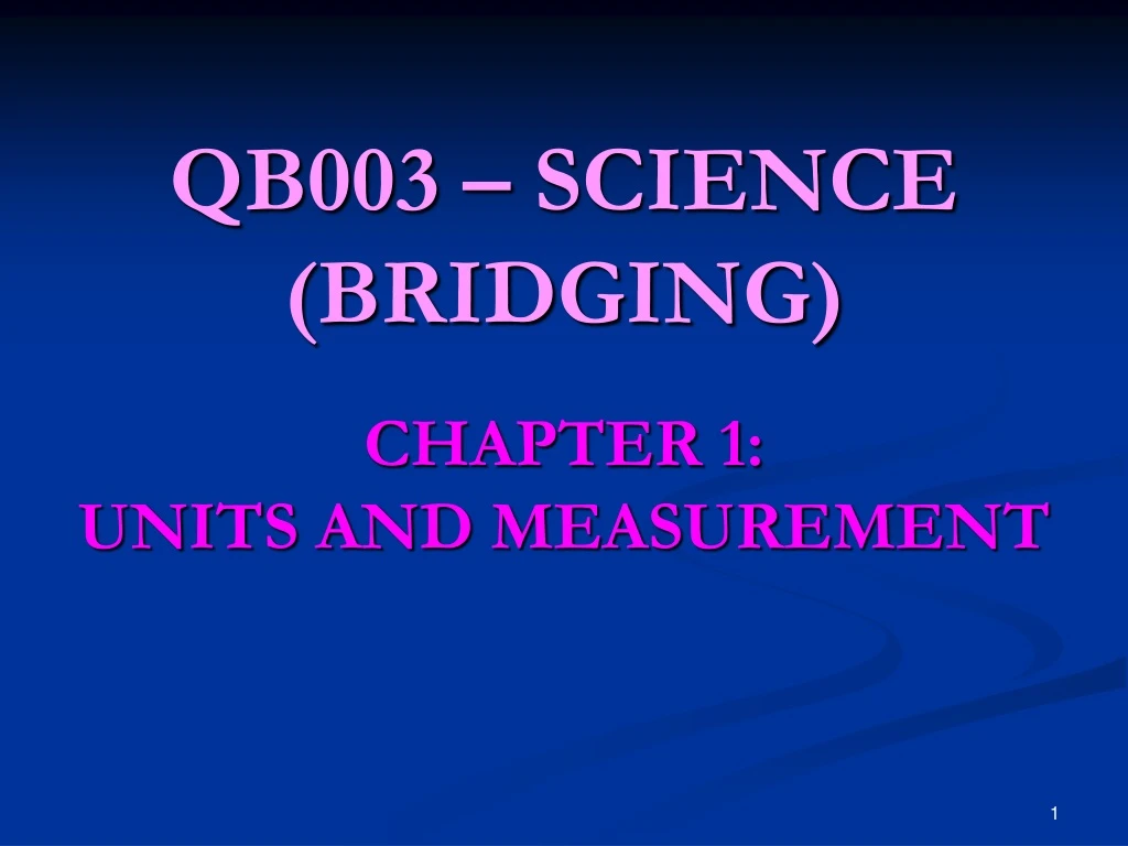 qb003 science bridging