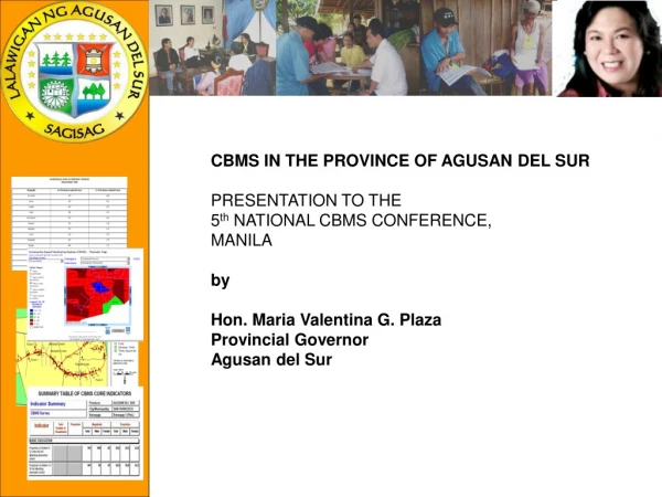 Establishment of CBMS in Agusan del Sur