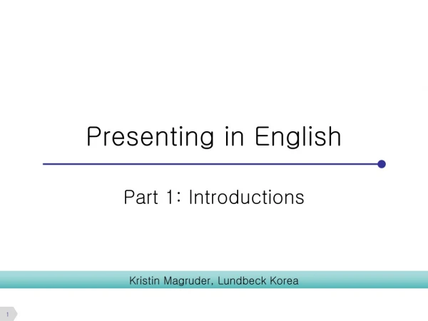 Presenting in English