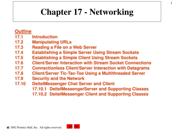 Chapter 17 - Networking