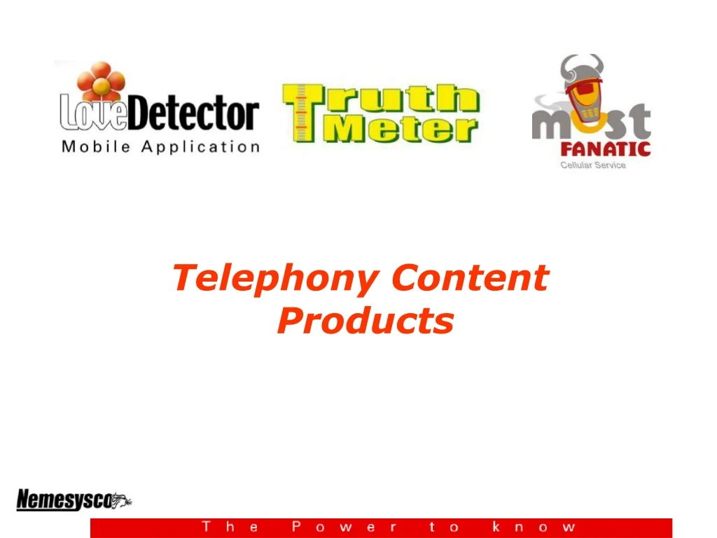 telephony content products