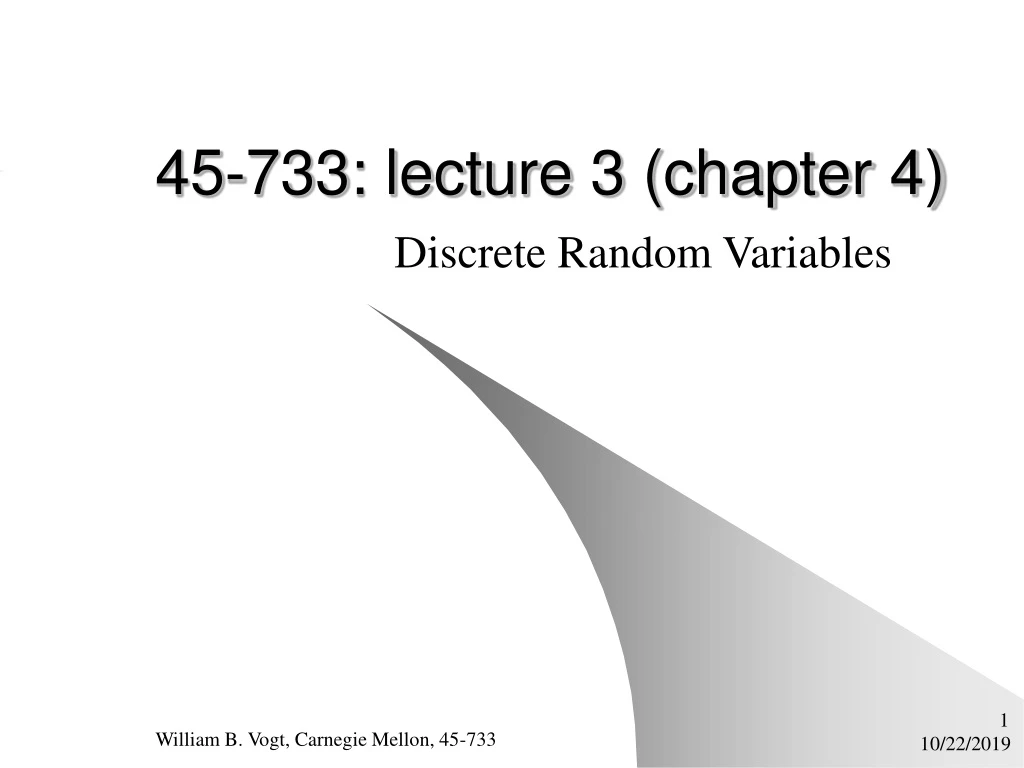 45 733 lecture 3 chapter 4