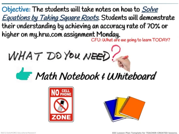 Math Notebook &amp; Whiteboard